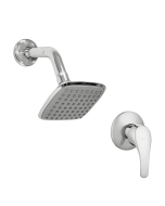 Conjunto Ducha Monocontrol Cuadrada Aspen Cromo Stretto