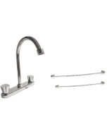Llave Lavaplatos 8" Lotta Trebol Cromo+2 Acoples 20LB4509001A