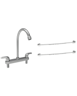 Llave Lavaplatos 8" Lotta Palanca Cromo+2 Acoples 20LP4509001A