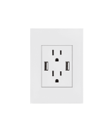 Toma Doble Polo A Tierra + Usb 2 White Eti98 Mercury