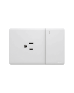 Toma+Interruptor Incrustar White Infinity ETI259