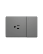Toma+Interruptor Incrustar Silver Infinity ETI286