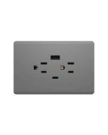 Toma Doble+Usb+Tipo C Carga Rápida 3A Silver Infinity ETI295