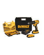 Kit De Taladro Percutor 1/2" (13 mm) + 2 Baterias 20V + Set De 100 Piezas Dewalt DCD7781S2A-B3