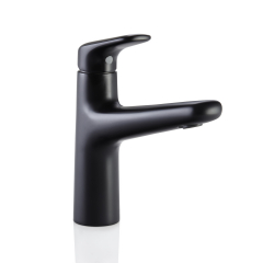 Llave Monocontrol Para Lavamanos Media Mate Black Liquid Corona Lq1035551