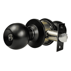 Cerr. Manija Cilindrica Baño Negro Mate Kl 903 B