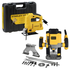 Combo Caladora 600W Stanley SJ60K-B3 Más Ruteadora 1200W SRR1200-B3