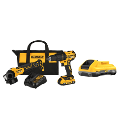 Taladro Percutor 1/2” + Pulidora 4-1/2” + Batería 2Ah + Cargador + Maleta + Batería 4Ah