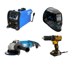 Combo Soldador SI8180MP+Minipulidora AG1165+Careta CSVM750+Taladro Inalambrico HSM1125014