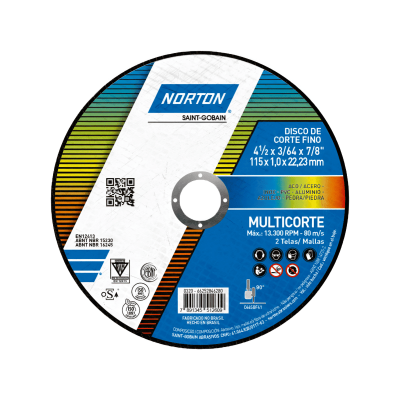 Disco Multicorte Pvc 41/2 X 3/64 X 7/8(1Mm) Norton