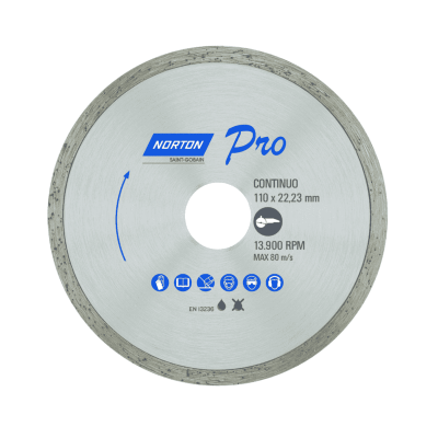 Disco Diamantado Continuo Pro 4 1/2 110Mm Norton