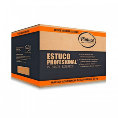Estuco Profesional Interior Exterior Blanco 17090 Caja 20 Kilos Pintuco