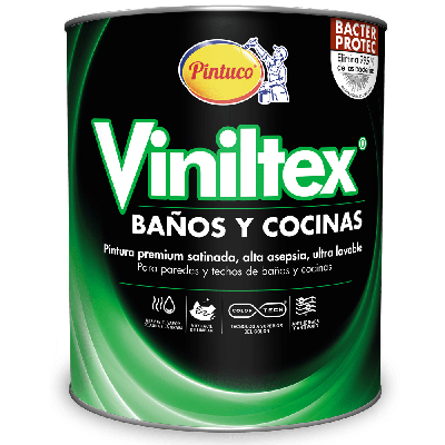 Viniltex Baño/Cocina Satinado Blanco 2001 Cuarto