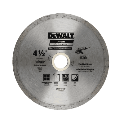 Disco Diamantado Continuo 4-1/2 Dw Dewalt Dw47451Hp