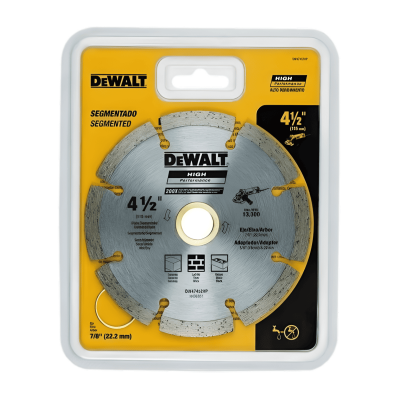 Disco Diamantado Segmentado 4-1/2 Dw Dewalt Dw47452Hp