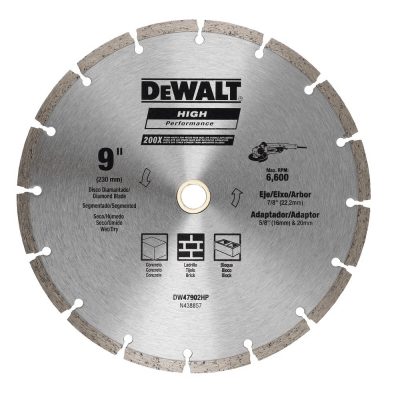 Disco Diamantado Segmentado 9 Dw Dewalt Dw47902Hp