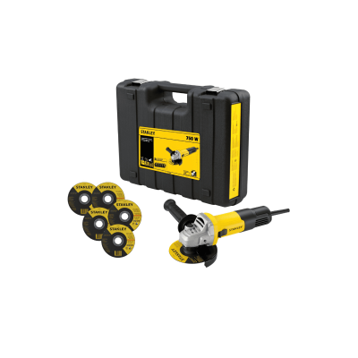 Pulidora 4 1/2 750W Caja Plas + 5 Disco Stanley Sg7115Kd-B3