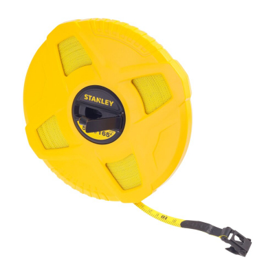 Cinta Métrica o Decámetro 50 mts. En Fibra Vidrio  1/2 Ancho de Hoja Stanley 34-263S