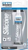 Silicona Acetica Alta Temperatura X 50Gr Gris Blister Tekbond