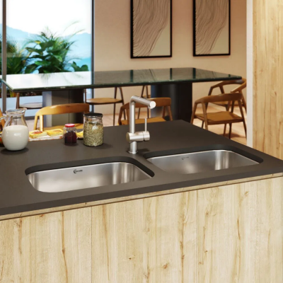 Lavaplatos 94X43 Doble Poceta Socoda 204053 Con Antirruido