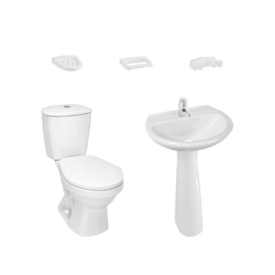 Combo Sanitario Laguna Corona Con Pedestal Blanco 325051001
