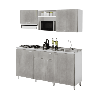 Cocina Setx4 Montana Chantilli 1.80 Mts 4 Gas Derecha Campana Socoda 225288