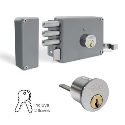 Cerradura Puerta Principal Philips Sobreponer 2250 Izquierda 12141