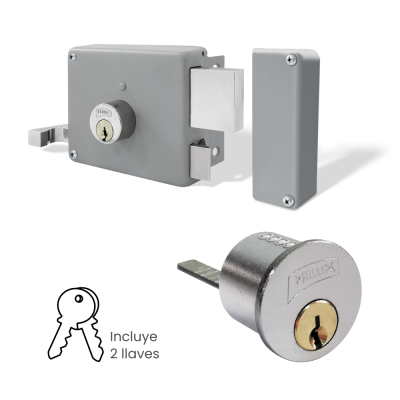 Cerradura Puerta Principal Philips Sobreponer  650 Soldar Derecha 12142