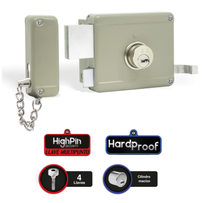 Cerradura Puerta Principal Yale Sobreponer 31610 50 Izquierda 3071