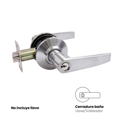 Cerradura De Manija Para Baño Yale Austin Cromo Satinado 6478