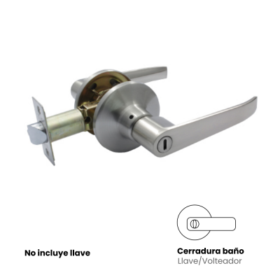 Cerradura De Manija Para Baño Philips Dakota Acero Inoxidable 6745