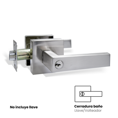 Cerradura De Manija Para Baño Yale Bari Niquel Satinado 9054