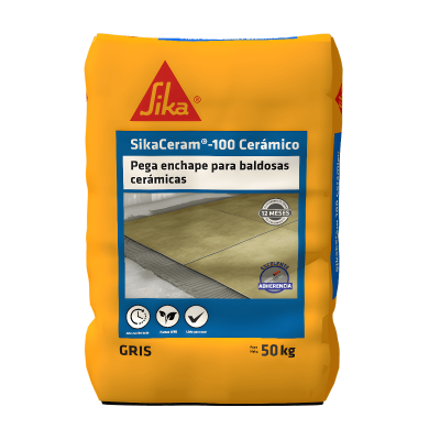 Sikaceram-100 Ceramico Gris Pega Enchape Para Baldosas Cerámicas 50Kg