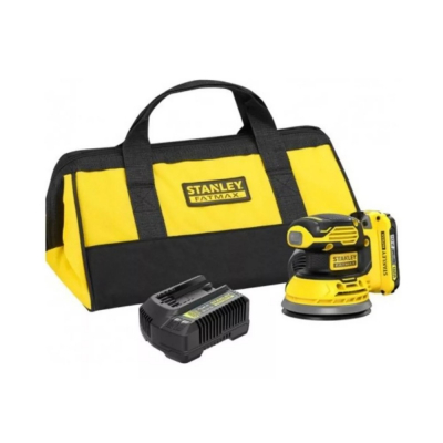 Lijadora Rotorbital 5  20V + 1 Bateria 2Ah + Cargador Stanley Scs220D1S-B3 