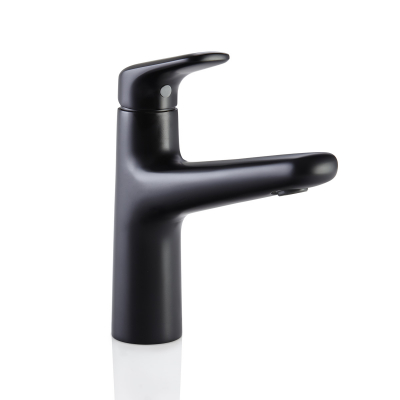 Llave Monocontrol Para Lavamanos Media Mate Black Liquid Corona Lq1035551