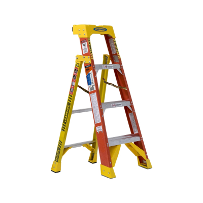 Escalera De Fibra De Vidrio 4 Peldaños  Werner Ladder L6204