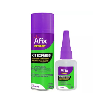 Pegante Para Madera Kit  Express Activador 200Ml + Adhesivo Pegadit 50Gr
