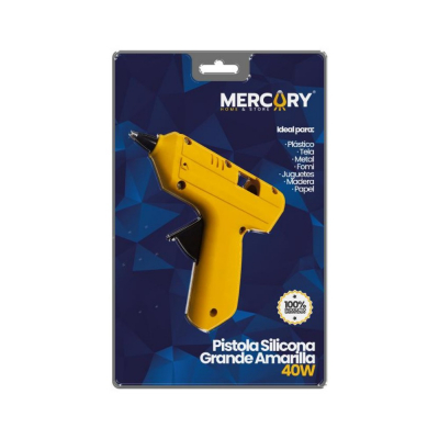 Pistola Silicona Grande 40W Mercury Amarilla EAE11