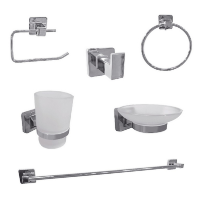 Accesorios De Baño 6Pz  Lucca Cromo Stretto 21Lc0000107