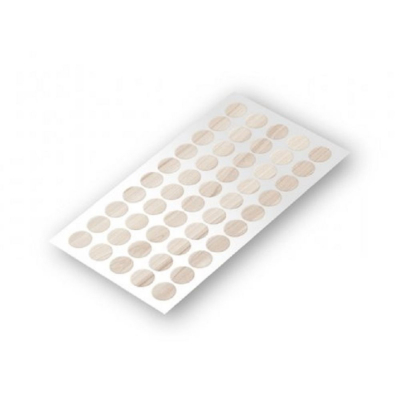 Tapatornillo Adhesivo Pvc Hoja X 50 Und Castaño Bco