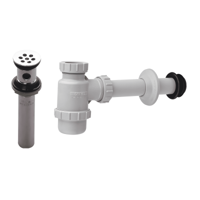 Grival Desague Sencillo Con Rebose+Sifon Botella Gris 931540001