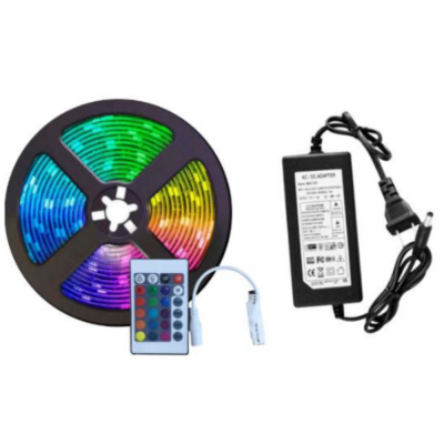 Kit Blister Cinta Smart Led Rgb Rollo 5Mts+Control+Adaptador Mercury Icl96