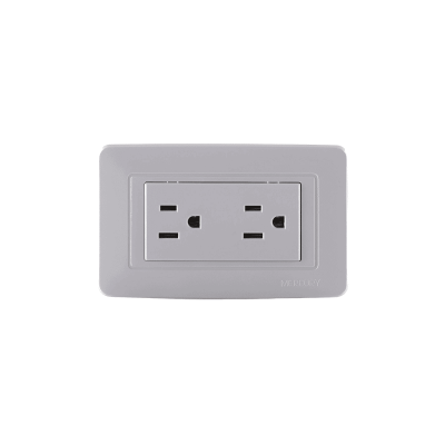 Toma Doble de Incrustar Polo Tierra Blanco Mercury ETI11