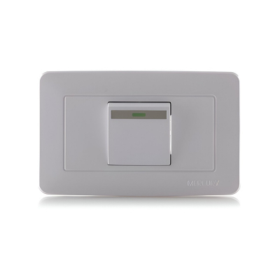 Interruptor Sencillo de Incrustar Conmutable Blanco Mercury ETI08