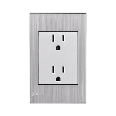 Toma Doble de Incrustar Gris Project ETI46