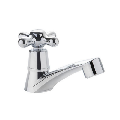 Llave Lavamanos Sencillo Stretto Cruz Cromo+Acople