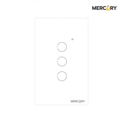 Interruptor Triple Smart Home Touch White Wifi Tic05 Mercury