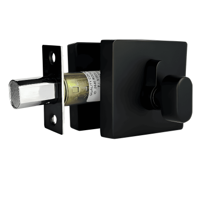 Cerrojo Auxiliar Sobreponer - Funcion Llave Mariposa - Perfil Europeo - Kl 202 - Tono Negro