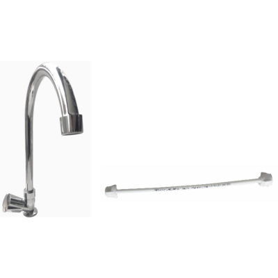 Llave Lavaplatos Sencillo Lotta Trebol Cromo+Acople 20LB0403002A