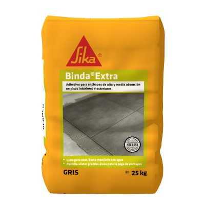 Sika Binda Extra Baños Y Cocinas Gris Pega Enchapes Interiores Y Exteriores 50Kg